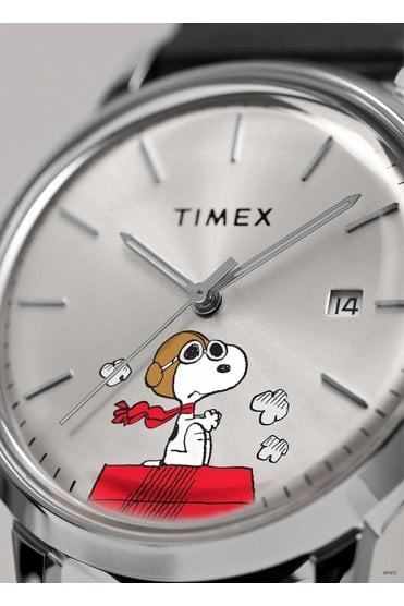 Timex Marlin Automatic x Peanuts Snoopy Flying Ace 40mm Watch TW2W49600