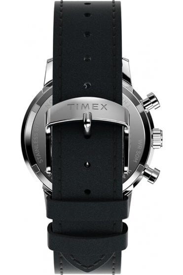 Timex Marlin Chronograph 40mm Leather Strap Watch TW2W10300