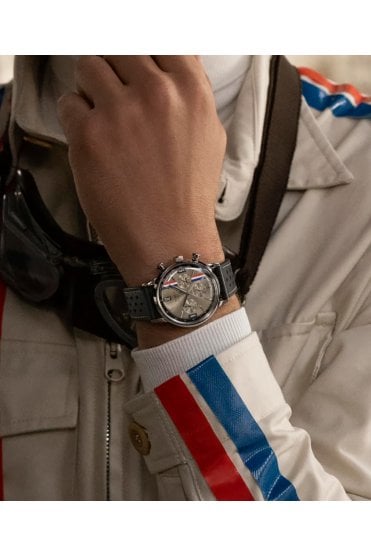 Timex Marlin Chronograph Tachymeter 40mm Leather Strap Watch TW2W98900