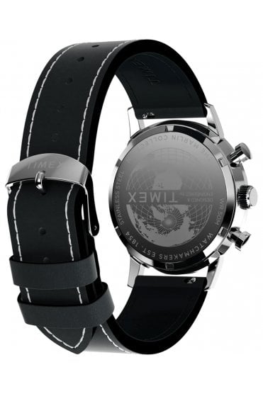 Timex Marlin Chronograph Tachymeter 40mm Leather Strap Watch TW2W98900