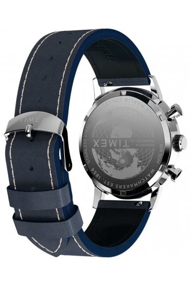 Timex Marlin Chronograph Tachymeter 40mm Leather Strap Watch TW2W99000