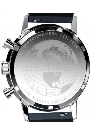 Timex Marlin Chronograph Tachymeter 40mm Leather Strap Watch TW2W99000