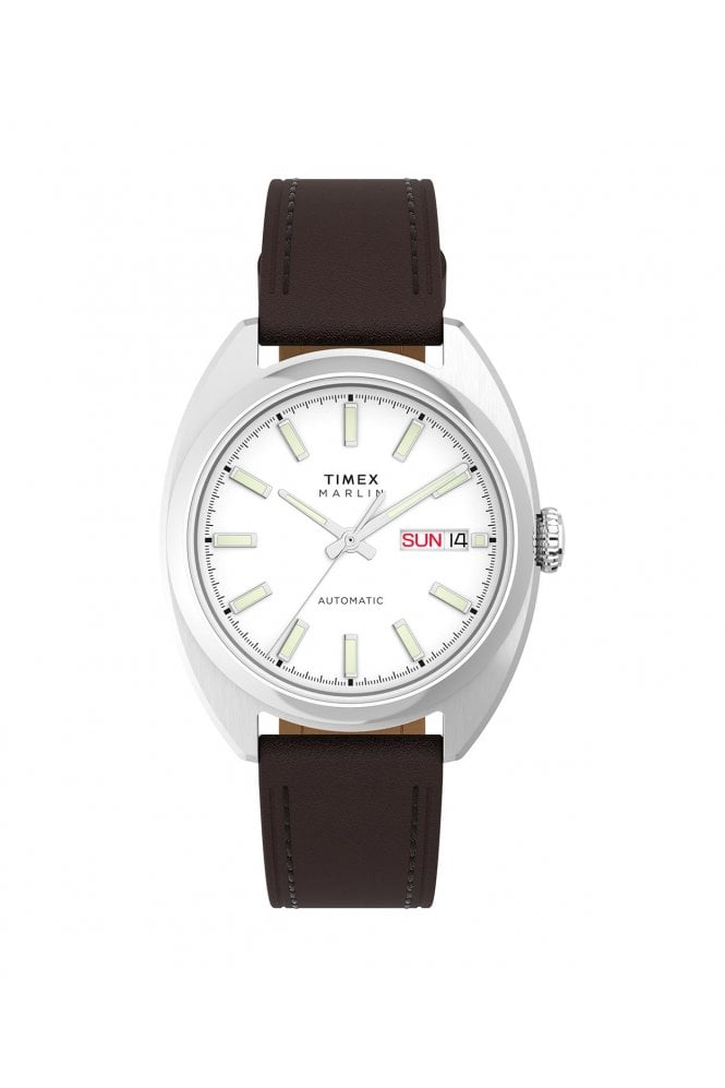 Timex  Marlin Draper Automatic 37mm Leather Strap Watch TW2Y65200