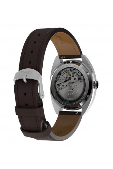 Timex Marlin Draper Automatic 37mm Leather Strap Watch TW2Y65200