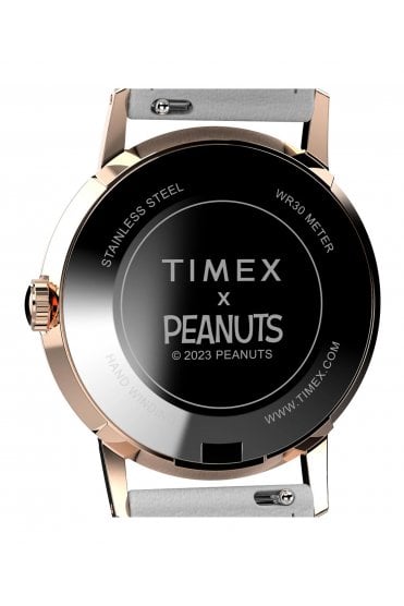 Timex Marlin Hand-Wound x Snoopy 34mm Leather Strap Watch TW2V91200