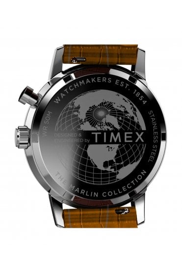 Timex Marlin Moon Phase 40mm Leather Strap Watch TW2W51000