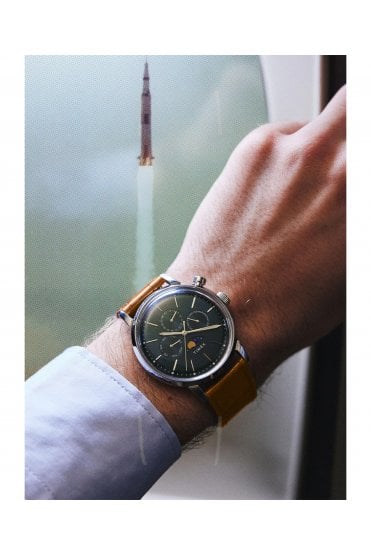 Timex Marlin Moon Phase 40mm Leather Strap Watch TW2W51000