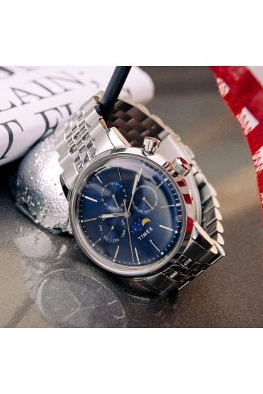 Timex Marlin Moon Phase 40mm Stainless Steel Watch TW2W51300