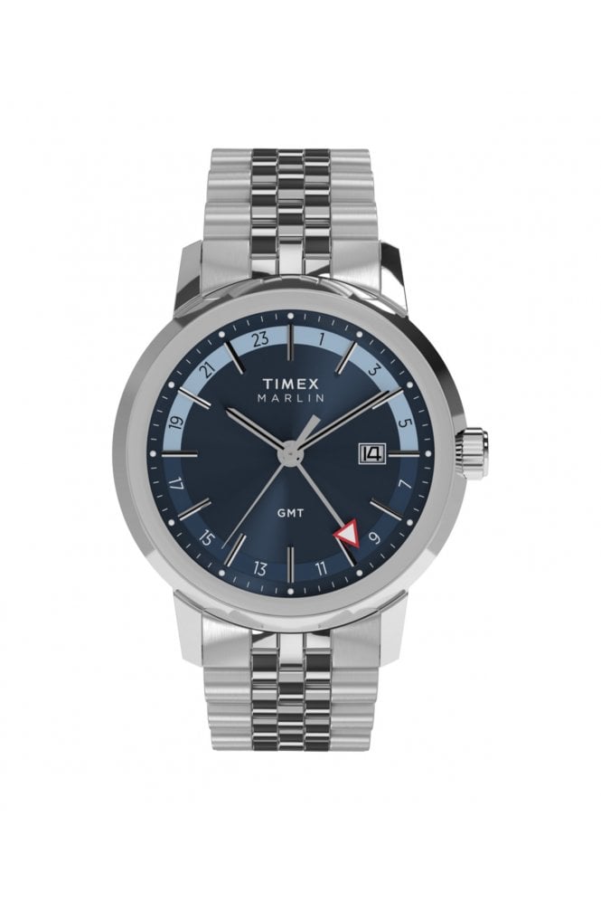 Timex  Marlin Quartz GMT 40mm Stainless Steel Watch TW2Y47600