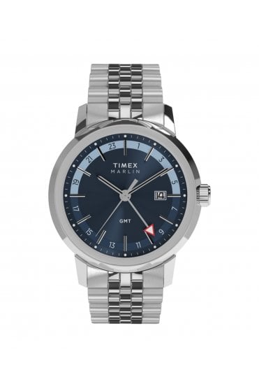 Timex Marlin Quartz GMT 40mm Stainless Steel Watch TW2Y47600