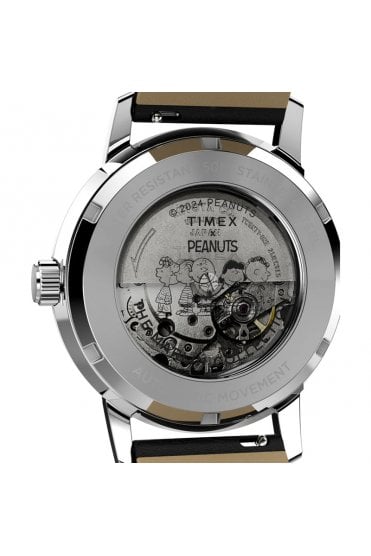 Timex Marlin x Peanuts Sketch 40mm Leather Strap Watch TW2W54000