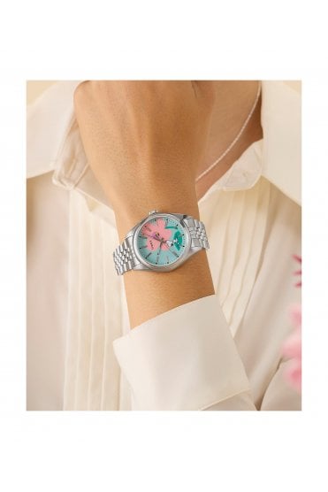 Timex Peanuts x Legacy Snoopy Flower Dial 36mm Stainless Steel Bracelet Watch TW2Y52600