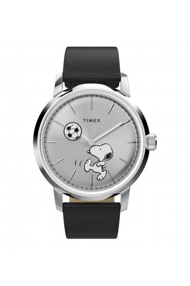 Timex Peanuts x Marlin Automatic Soccer 40mm Leather Strap Watch TW2Y53800