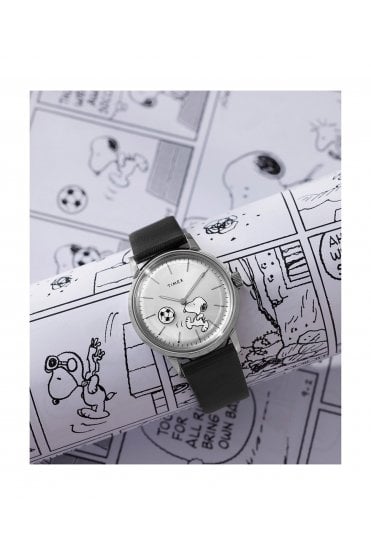 Timex Peanuts x Marlin Automatic Soccer 40mm Leather Strap Watch TW2Y53800