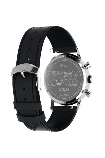 Timex Peanuts x Marlin Chronograph Joe Cool 40mm Leather Strap Watch TW2Y48500