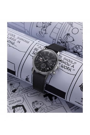 Timex Peanuts x Marlin Chronograph Joe Cool 40mm Leather Strap Watch TW2Y48500