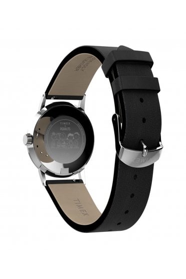 Timex Peanuts x Marlin Pickleball 38mm Leather Strap Watch TW2Y50400