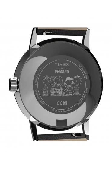 Timex Peanuts x Marlin Pickleball 38mm Leather Strap Watch TW2Y50400