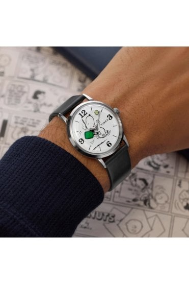 Timex Peanuts x Marlin Pickleball 38mm Leather Strap Watch TW2Y50400