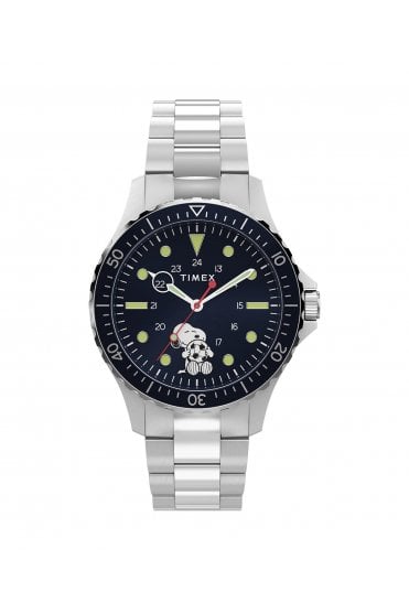 Timex Peanuts x Snoopy Soccer 41mm Stainless Steel Bracelet Watch TW2Y53900