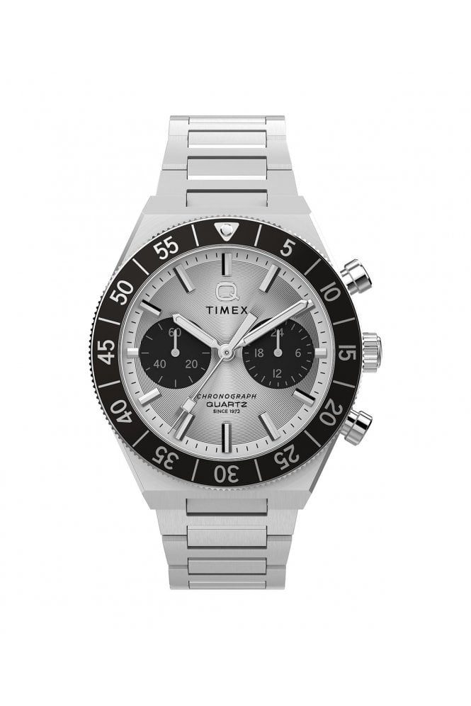 Timex  Q Continental Chronograph 40mm Stainless Steel Bracelet Watch TW2Y55800