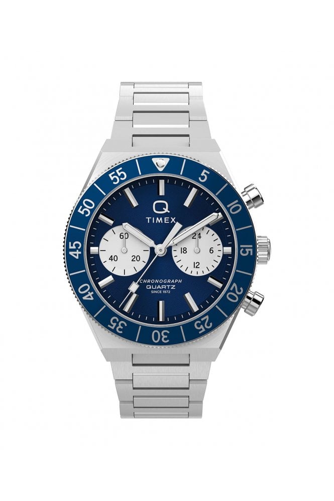Timex  Q Continental Chronograph 40mm Stainless Steel Bracelet Watch TW2Y55900