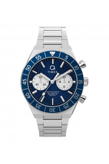 Timex Q Continental Chronograph 40mm Stainless Steel Bracelet Watch TW2Y55900