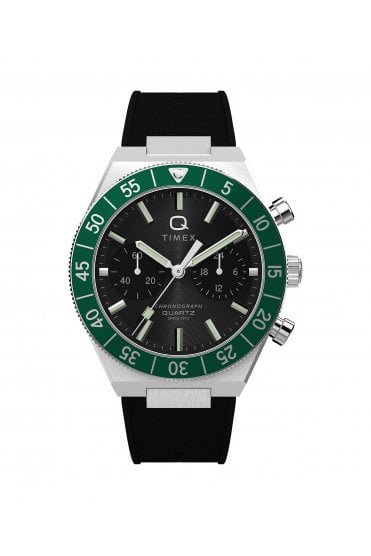 Timex Q Continental Chronograph 40mm Synthetic Rubber Strap Watch TW2Y56100