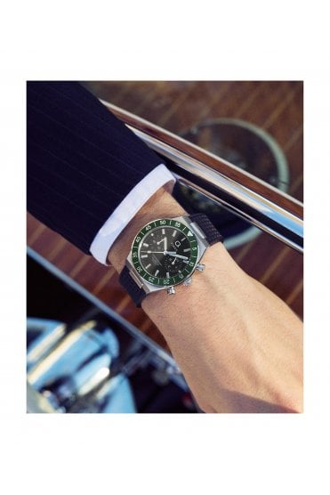 Timex Q Continental Chronograph 40mm Synthetic Rubber Strap Watch TW2Y56100