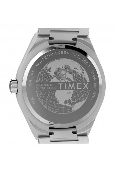 Timex Q Continental GMT 39mm Stainless Steel Bracelet Watch TW2Y24800