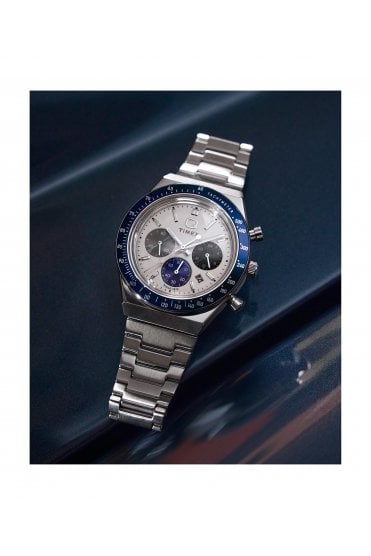 Timex Q Gents Chronograph 40mm Stainless Steel Bracelet Watch TW2Y36200