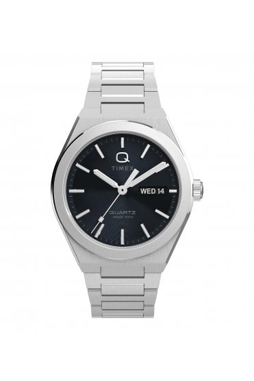 Timex Q Gents Continental Day/Date 39mm Stainless Steel Bracelet Watch TW2Y25000