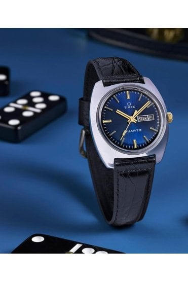 Timex Q Gents Leather Strap Watch TW2W44800