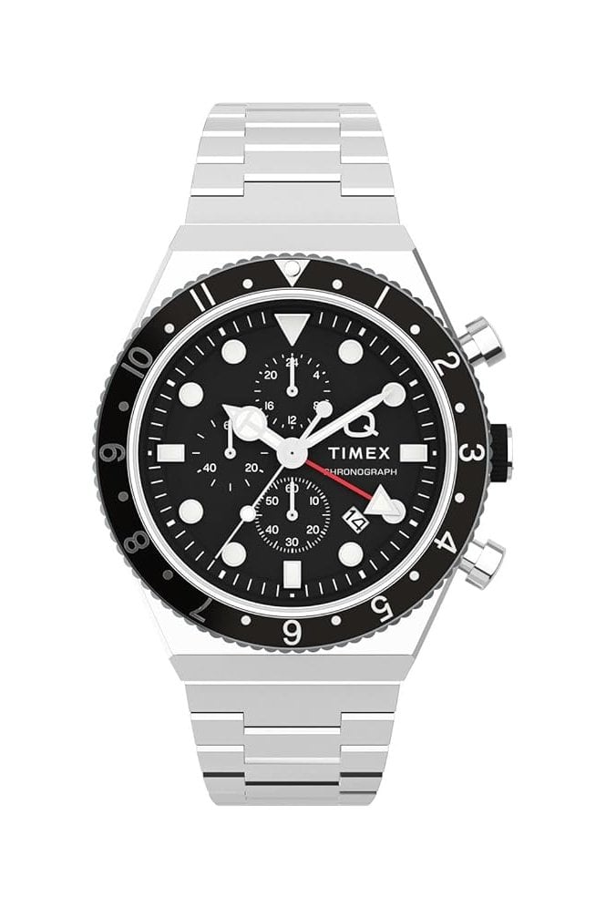 Timex  Q Gents Three Time Zone Chronograph Watch TW2V69800