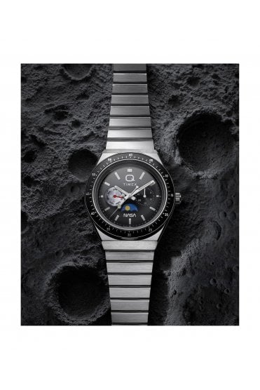 Timex Q NASA 40mm Stainless Steel Bracelet Watch TW2Y56700