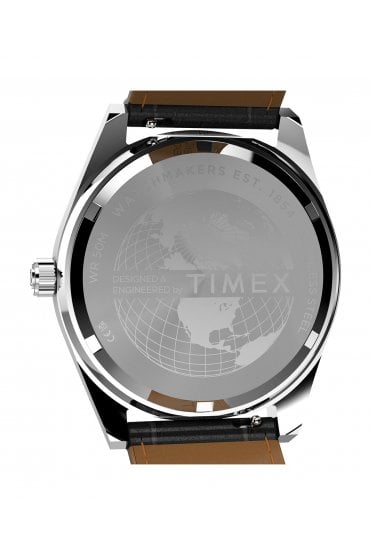 Timex Q Red Vega 1978 Reissue 38mm Leather Strap Watch TW2Y55700