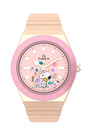 Timex Q x Peanuts In Bloom 36mm 5ATM Watch TW2W83800