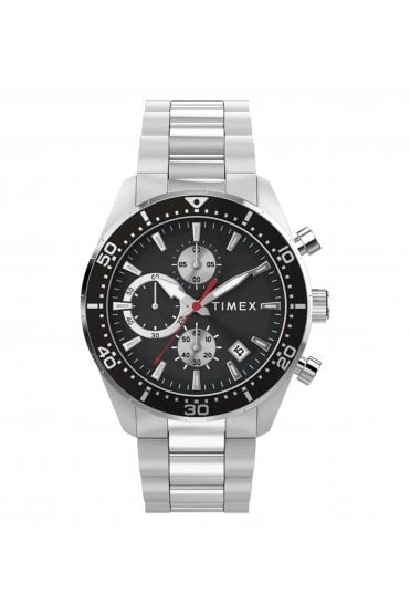 Timex Ridgefield Chronograph 42mm Stainless Steel Bracelet Watch TW2Y56900