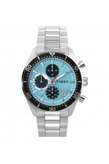 Timex Ridgefield Chronograph 42mm Stainless Steel Bracelet Watch TW2Y62200