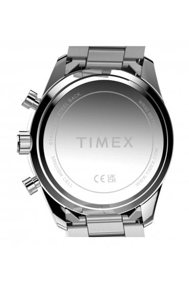 Timex Ridgefield Chronograph 42mm Stainless Steel Bracelet Watch TW2Y62200