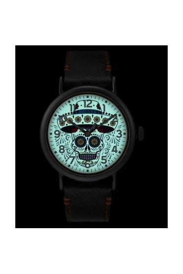 Timex Standard Dia de los Muertos 40mm Leather Strap Watch TW2V67700