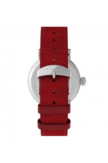 Timex Standard x Snoopy Santa 40mm Leather Strap Watch TW2W44400