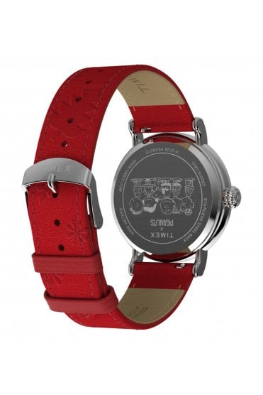 Timex Standard x Snoopy Santa 40mm Leather Strap Watch TW2W44400