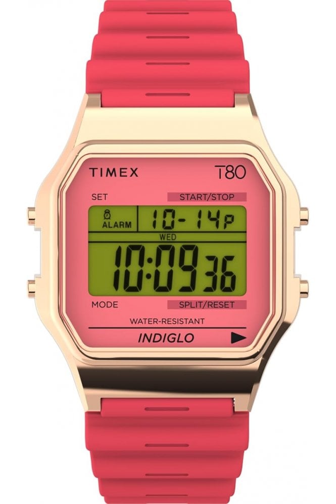 Timex  T80 Steel Resin Strap Watch TW2W44000