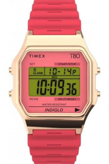 Timex T80 Steel Resin Strap Watch TW2W44000