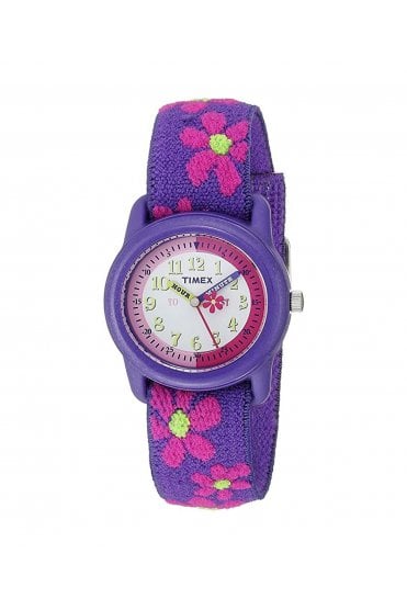 Timex Time Machines 29mm Purple Floral Elastic Watch T89022