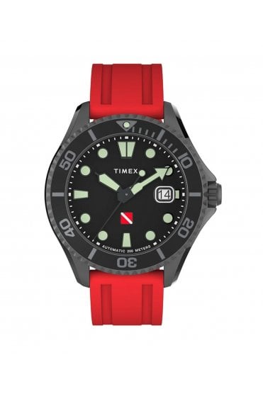 Timex TW2W21000 Tiburon Gents Automatic Rubber Strap Watch