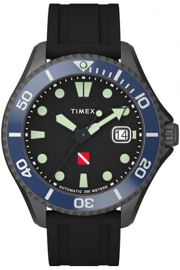 Timex TW2W21100 Tiburon Gents Automatic Rubber Strap Watch