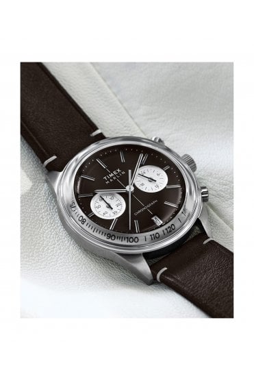 Timex TW2Y24700 Gents Watch Marlin Jet Quartz Chronograph 40mm Leather Strap