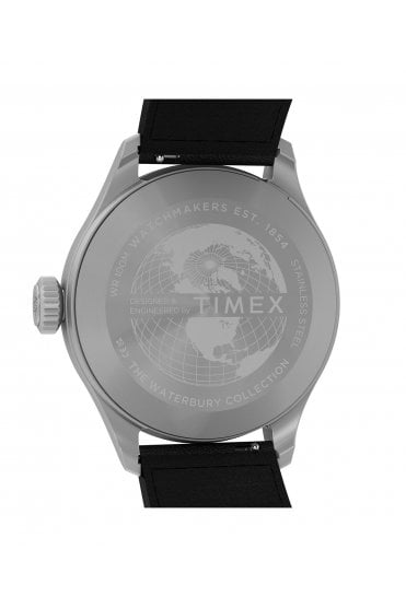 Timex Waterbury Ace 41mm Leather Strap Watch TW2Y70400